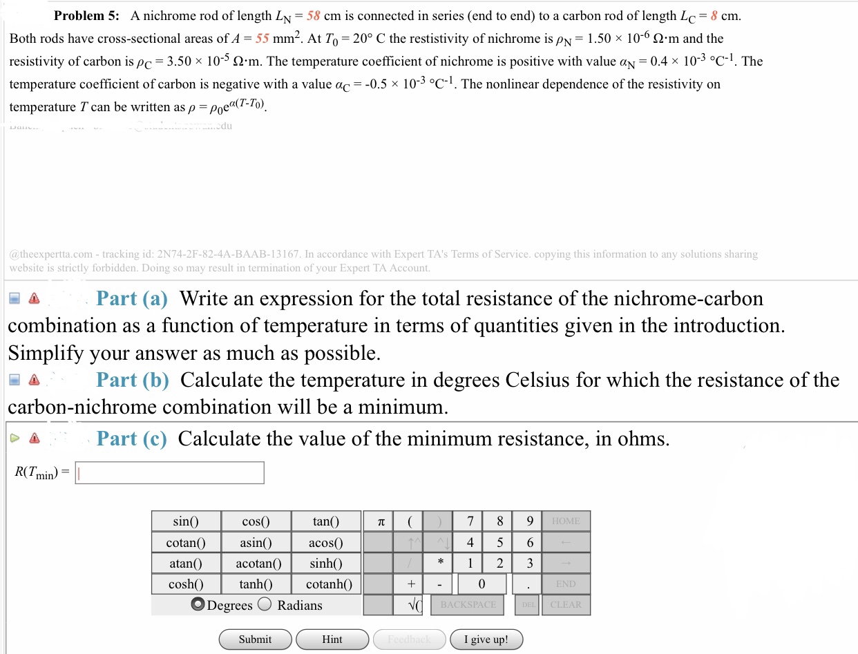 Answered Problem 5 A Nichrome Rod Of Length Ln Bartleby